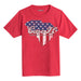 Case Ih Country Patriotic Sc Kids Short Sleeve Tee