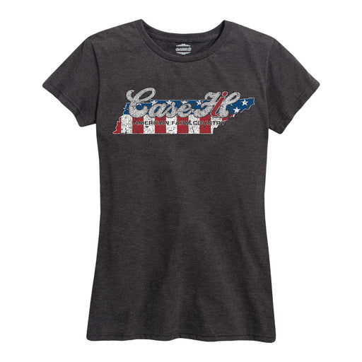 Case Ih Country Patriotic Tn Ladies Short Sleeve Classic Fit Tee