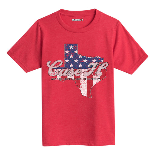 Case Ih Country Patriotic Tx Kids Short Sleeve Tee