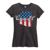 Case Ih Country Patriotic Az Ladies Short Sleeve Classic Fit Tee