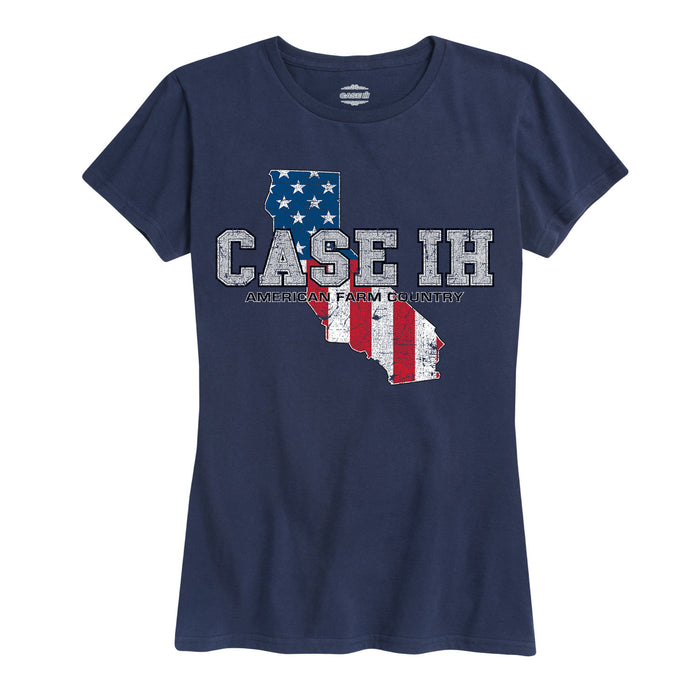 Case Ih Country Patriotic - Ca Ladies Short Sleeve Classic Fit Tee
