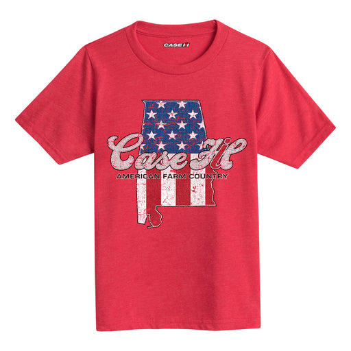 Case Ih Country Patriotic Al Kids Short Sleeve Tee