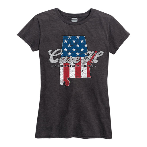 Case Ih Country Patriotic Al Ladies Short Sleeve Classic Fit Tee