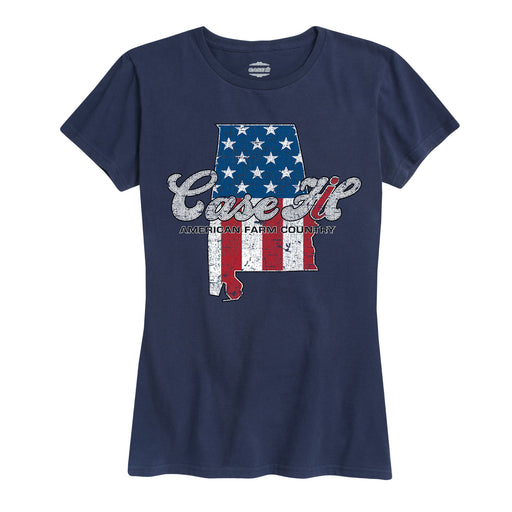 Case Ih Country Patriotic Al Ladies Short Sleeve Classic Fit Tee