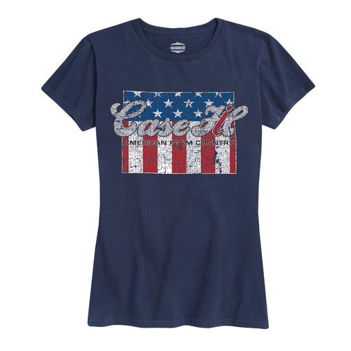 Case Ih Country Patriotic Co Ladies Short Sleeve Classic Fit Tee