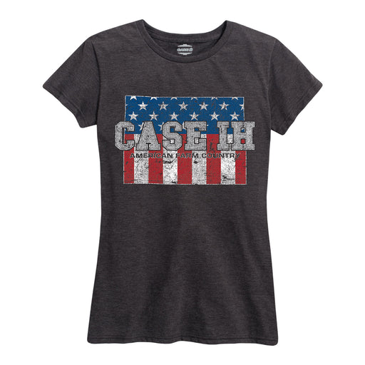 Case Ih Country Patriotic Co Ladies Short Sleeve Classic Fit Tee