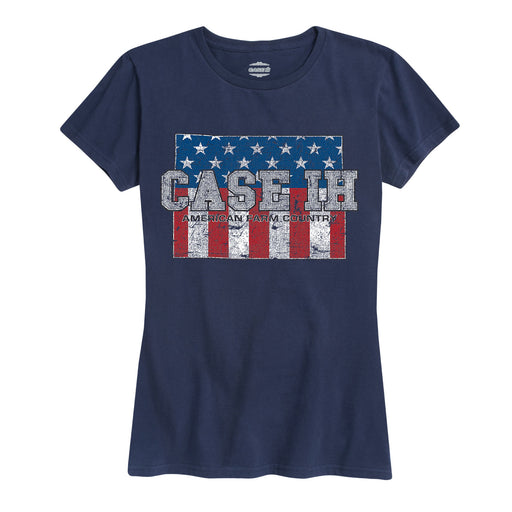 Case Ih Country Patriotic Co Ladies Short Sleeve Classic Fit Tee