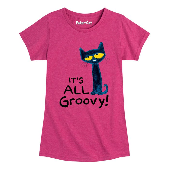 Pete The Cat It'S All Groovy Girls Short Sleeve Tee