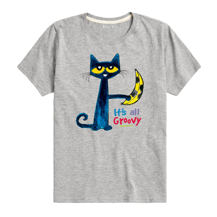 Pete the Cat It's All Groovy Youth Short Sleeve Tee