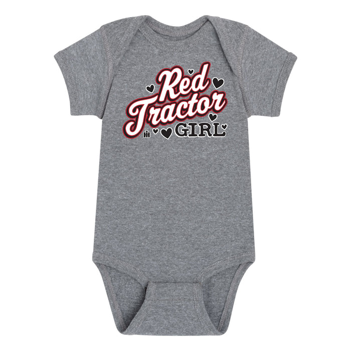 International Harvester™ Red Tractor Girl Infant One Piece