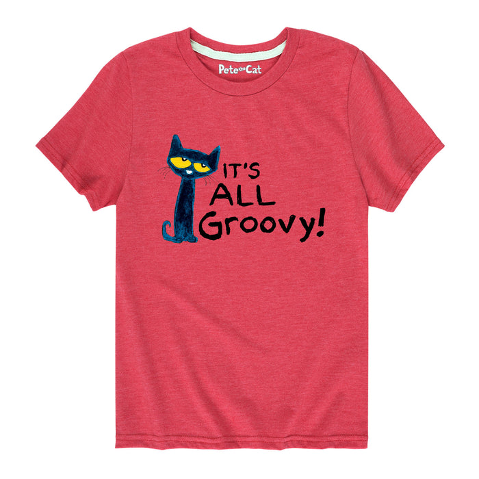 Pete The Cat It'S All Groovy Kids Short Sleeve Tee
