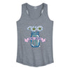 Home Grown Mason Jar Flowers Womens Racerback Tank