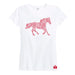 Red Paisley Horse Ih Ladies Short Sleeve Classic Fit Tee