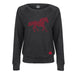 Red Paisley Horse Ih Ladies French Terry Pullover