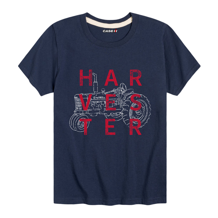 Square Harvester Wline Tractor Youth Short Sleeve Tee