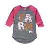 Farm Gold Glitter Kids Shirt Tail Raglan