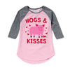 Hogs And Kisses Kids Shirt Tail Raglan