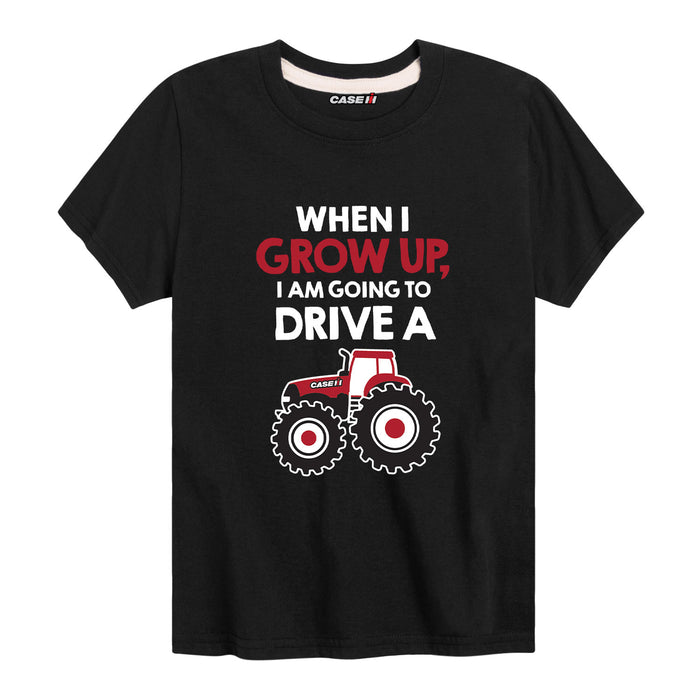 When I Grow Up Drive Case IH Youth Short Sleeve Tee