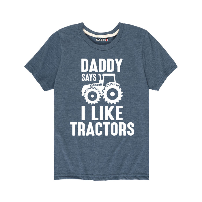 Daddy Says Tractors Case IH Kids Short Sleeve Tee