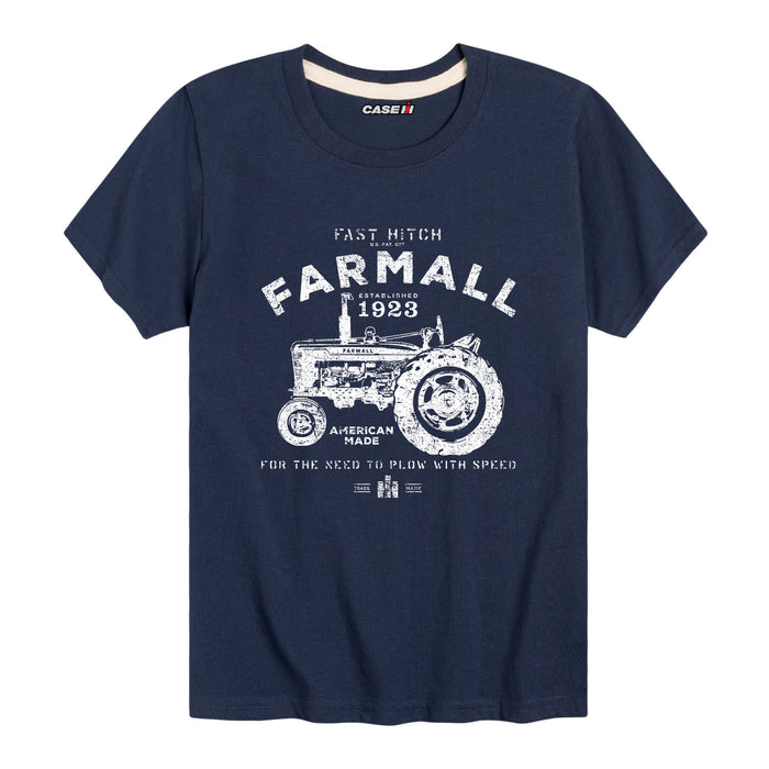 Farmall Tractor Plow With Speed Youth Short Sleeve Tee