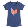 Floral Print Chicken Girls Short Sleeve Tee