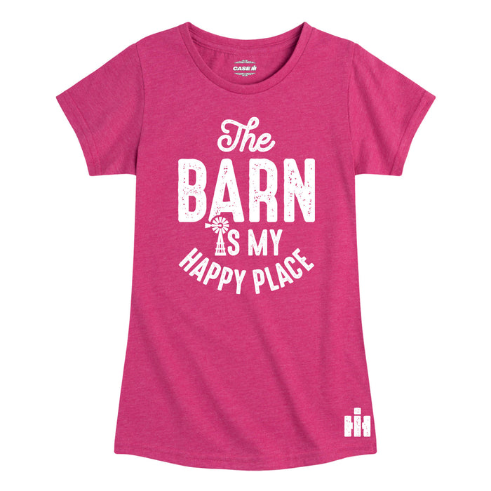 The Barn Is My Happy Place IH  Girls Short Sleeve Tee