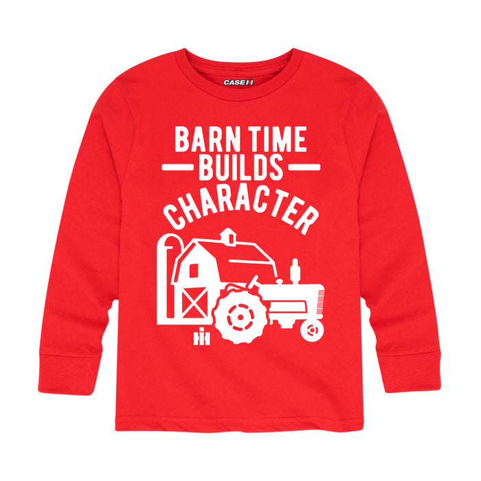 Barn Time Build Character Farmall Kids Long Sleeve Tee