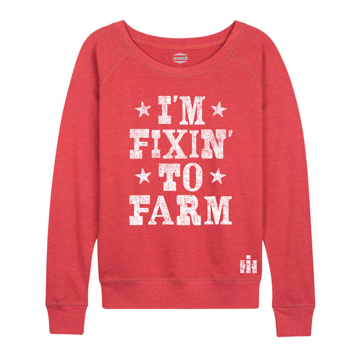 Im Fixin To Farm Womens French Terry Pullover