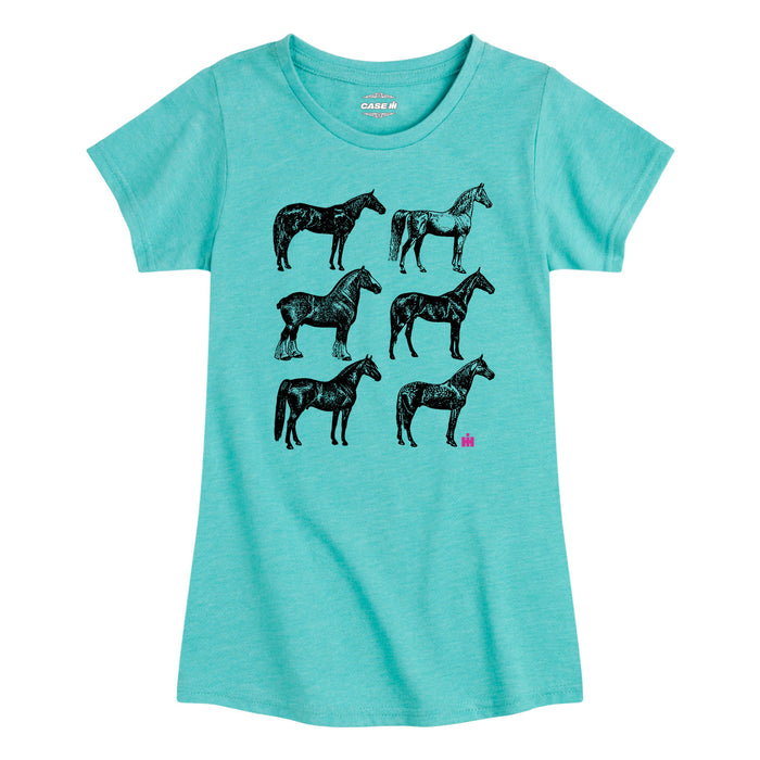 Types Of Horses Girls Short Sleeve Tee