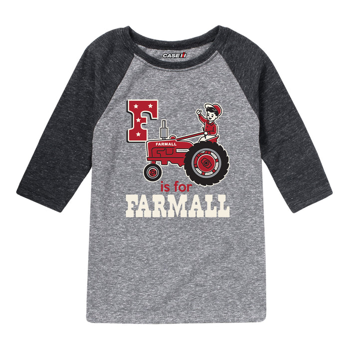 F Is For Farmall Kids Raglan