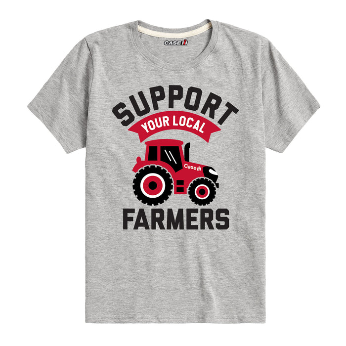 Support Your Local Farmers Case IH Kids Short Sleeve Tee