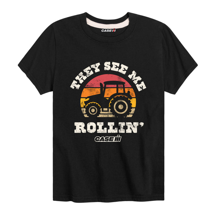They See Me Rollin Case IH Todller Youth Short Sleeve Tee