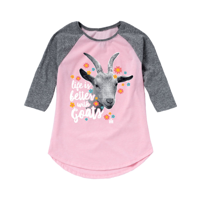 Life Is Better With Goats Shirt Tail Raglan