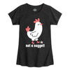 Not A Nugget Chicken Girls Short Sleeve Tee