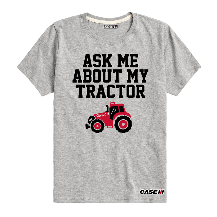 Ask Me About My Tractor Case IH Kids Short Sleeve Tee