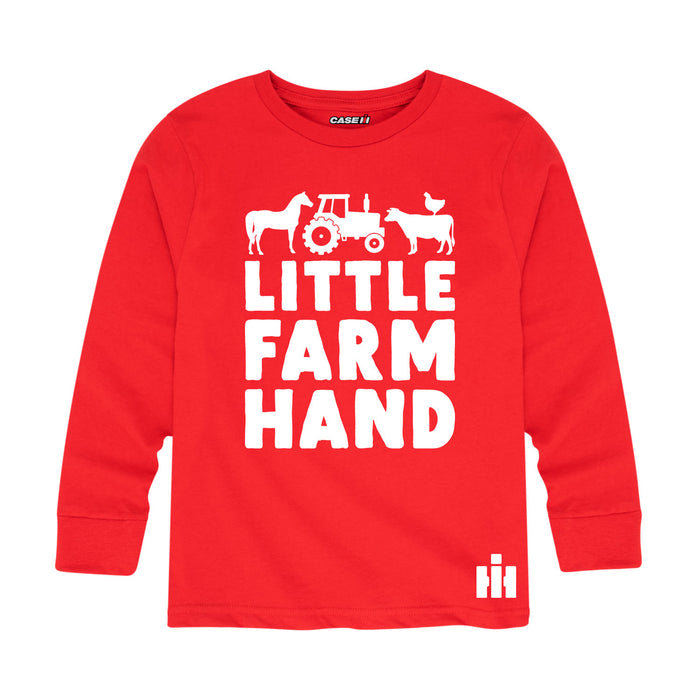 Little Farm Hand IH Kid's Long Sleeve T-Shirt