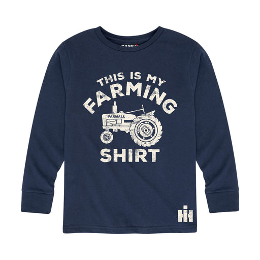 Farming Shirt Kid's Long Sleeve T-Shirt