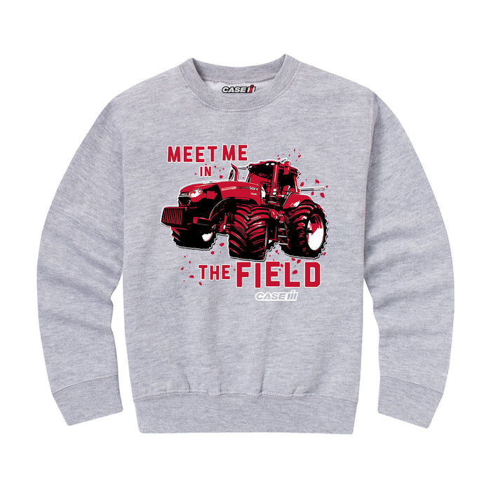 Meet Me In The Field Case IH Kid's Crew Fleece