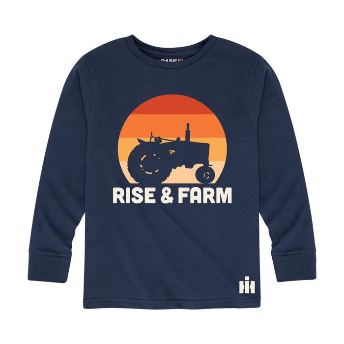 Rise And Farm Tractors IH Kid's Long Sleeve T-Shirt