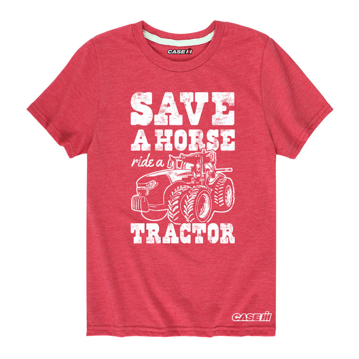 Save A Horse Ride A Tractor Kid's Short Sleeve T Shirt