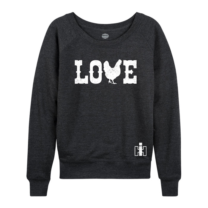 Love Chickens Womens French Terry Pullover