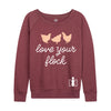 Love Your Flock Chickens IH Womens French Terry Pullover