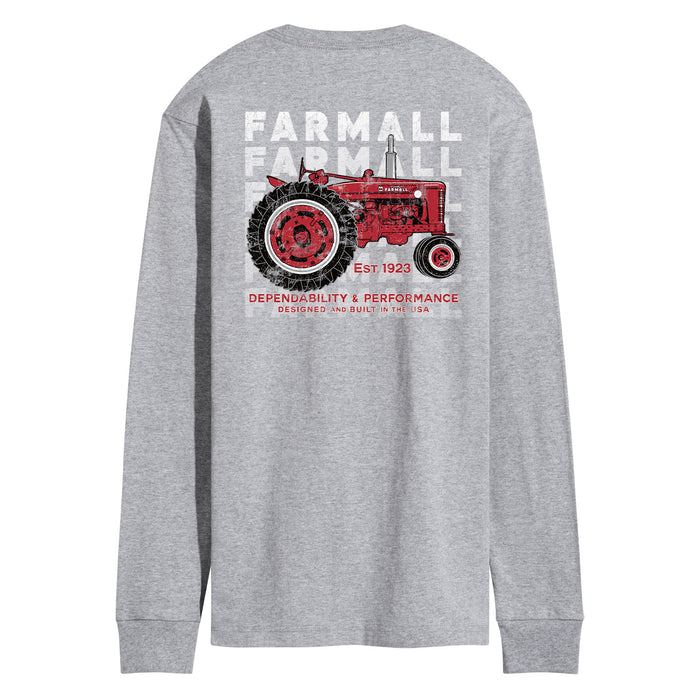 Farmall Tractor Repeat Men's Long Sleeve T-Shirt