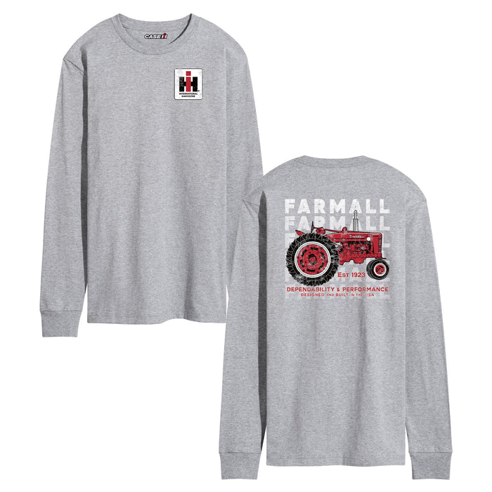 Farmall Tractor Repeat Men's Long Sleeve T-Shirt