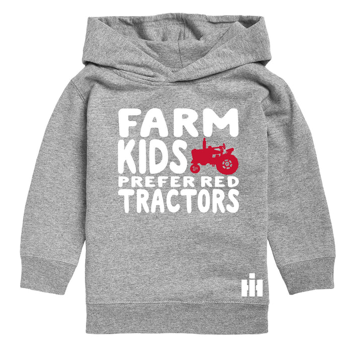 Farm Kids Prefer Red Tractors IH Boys Pullover Hoodie