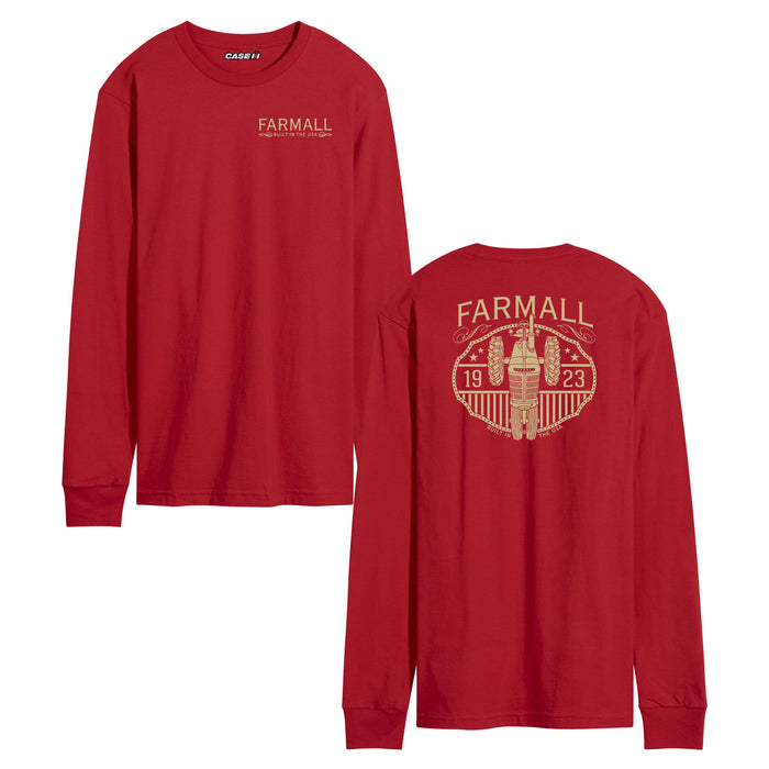 Farmall Built In The USA IH Mens Long Sleeve Tee