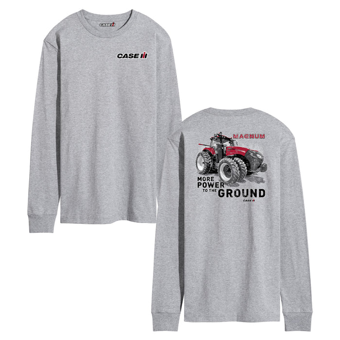 Magnum Power To The Ground Case IH Mens Long Sleeve Tee