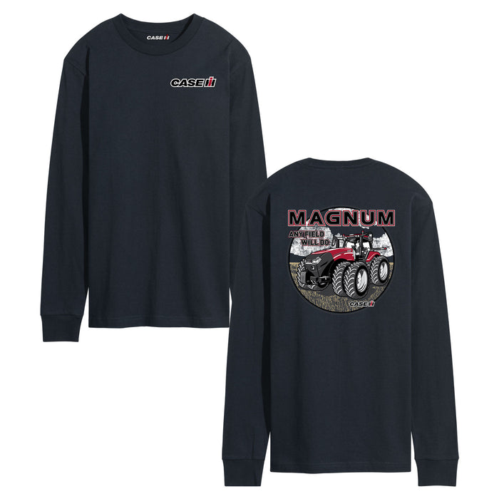 Magnum Any Field Will Do Case IH Mens Long Sleeve Tee