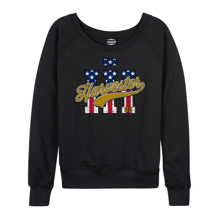 IH Harvester BBTail Patriotic Womens French Terry Pullover