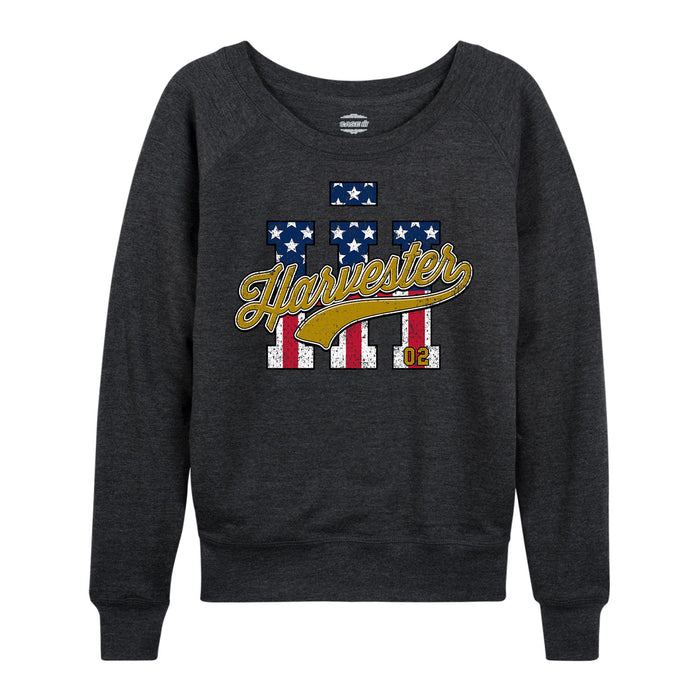 IH Harvester BBTail Patriotic Womens French Terry Pullover